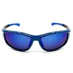 Duduma Designer Wrap Sunglasses Gloss Blue Active Fashion Frame Mirrored Lenses